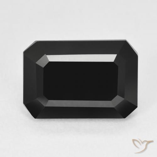 5.97ct Natürlicher Schörl Turmalin, Smaragdschliff, Lichtundurchlässig
