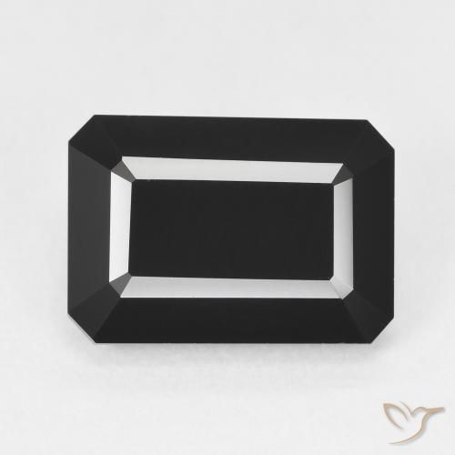 7.07ct Natürlicher Schörl Turmalin, Smaragdschliff, Lichtundurchlässig
