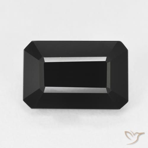 3.98ct Natürlicher Schörl Turmalin, Smaragdschliff, Lichtundurchlässig
