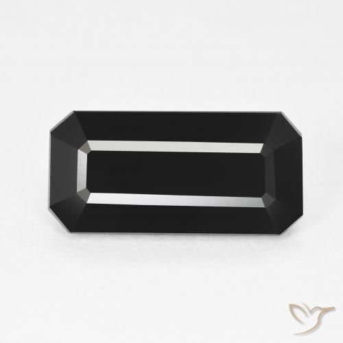 4.16ct Natürlicher Schörl Turmalin, Smaragdschliff, Lichtundurchlässig