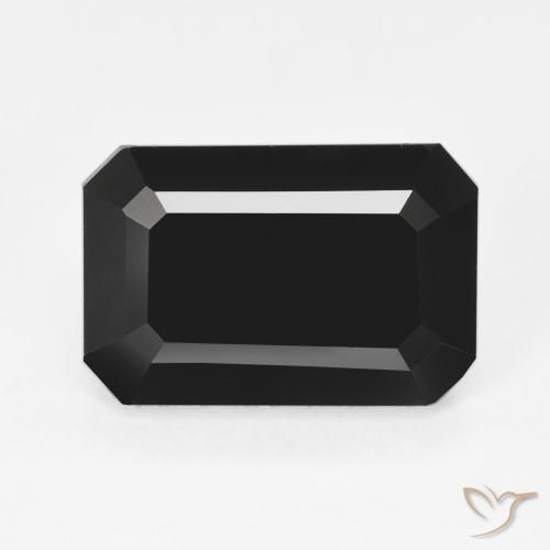 6.37ct Natürlicher Schörl Turmalin, Smaragdschliff, Lichtundurchlässig