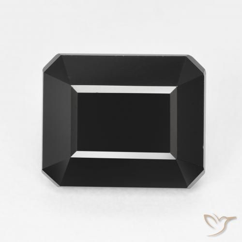 7.04ct Natürlicher Schörl Turmalin, Smaragdschliff, Lichtundurchlässig