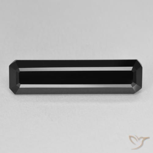 6.90ct Natürlicher Schörl Turmalin, Smaragdschliff, Lichtundurchlässig