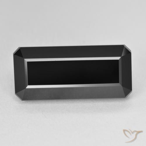 12.22ct Natürlicher Schörl Turmalin, Smaragdschliff, Lichtundurchlässig