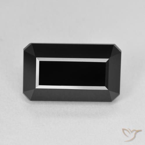 6.70ct Natürlicher Schörl Turmalin, Smaragdschliff, Lichtundurchlässig