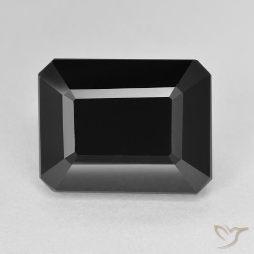 11.28ct Natürlicher Schörl Turmalin, Smaragdschliff, Lichtundurchlässig