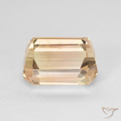 9,17 ctw natürlicher Helles Pfirsichgold Turmalin, Oktagonschliff, SI