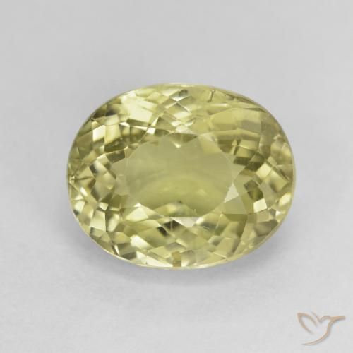 6.33ct Natürlicher grünlich-gelb Turmalin, Oval, VS-SI