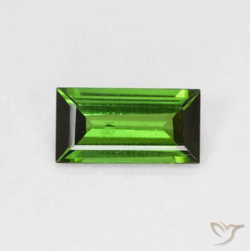 0.83ct Natürlicher Medium Dark-Green Turmalin, Baguette, SI