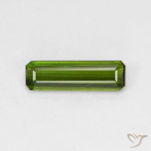 1.28ct Natürlicher Medium Light Green Turmalin, Smaragdschliff, VS-SI