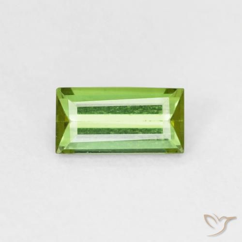 0.60ct Natürlicher Erde Grün Turmalin, Baguette, VVS-VS