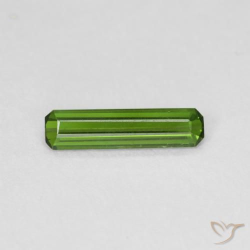 0.59ct Natürlicher Algengrün Turmalin, Smaragdschliff, VS