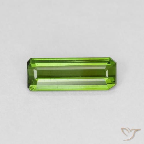 0.91ct Natürlicher Mittelgrün Turmalin, Smaragdschliff, VS