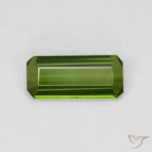 0.84ct Natürlicher Erdiges Grün Turmalin, Smaragdschliff, VVS