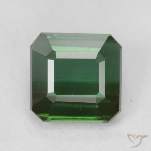 1.13ct Natürlicher dunkelgrün Turmalin, Smaragdschliff, VVS