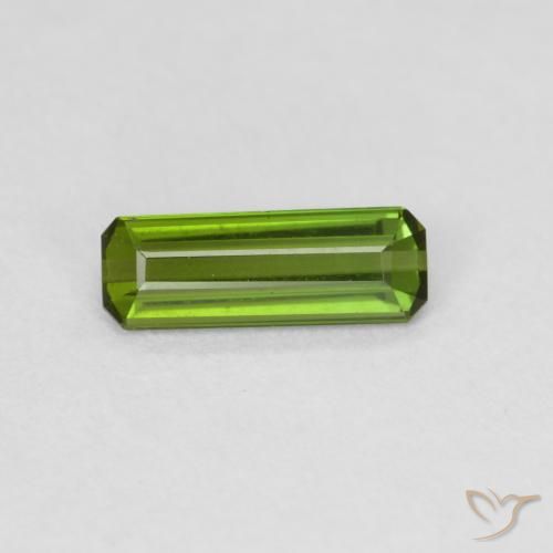 0.60ct Natürlicher tiefgrün Turmalin, Oktagonschliff, VVS, Photo A