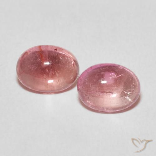 2.79ctw Natürlicher orange-rosa Turmalin, Oval, Transparent