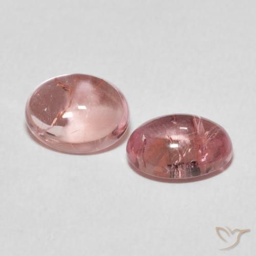 3.00 ct natürliche orange-rosa Turmalin-Edelsteine, Oval, Transparent