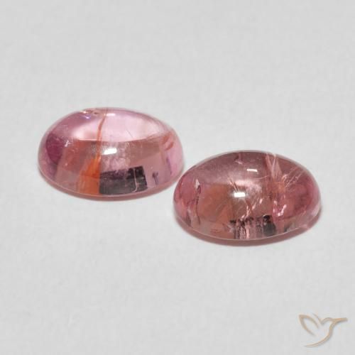 3.00 ct natürliche orange-rosa Turmalin-Edelsteine, Oval, Transparent