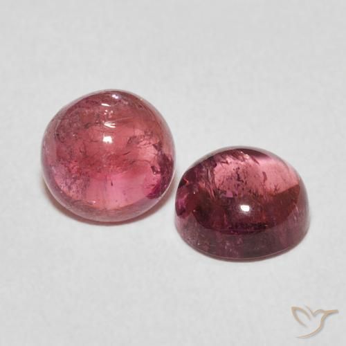 2.47 ct natürliche Mittelrosa Turmalin-Edelsteine, Runden, Transparent