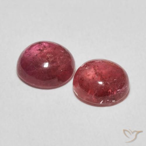 2.61 ct natürliche Mittelrosa Turmalin-Edelsteine, Runden, Transparent