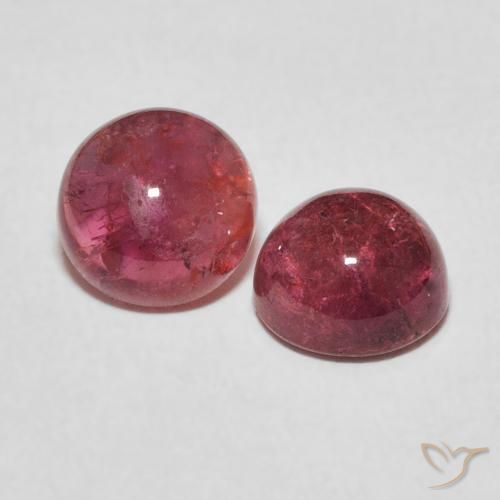 2.80 ct natürliche Mittelrosa Turmalin-Edelsteine, Runden, Transparent