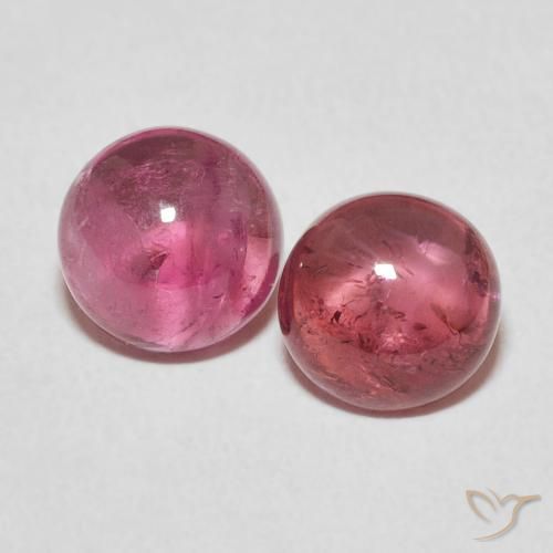 3.76ctw Natürlicher Tiefes heißes Pink Turmalin, Runden, Transparent