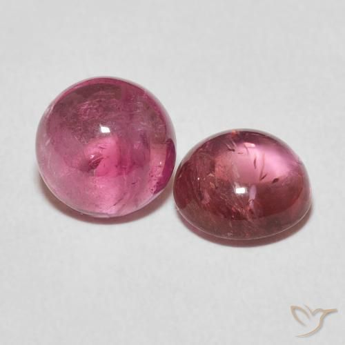 3.76 ct natürliche Tiefes heißes Pink Turmalin-Edelsteine, Runden, Transparent