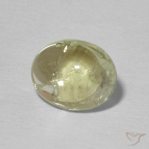 9,17 ctw natürlicher Blasses Limettengrün Turmalin, Oval, Transparent