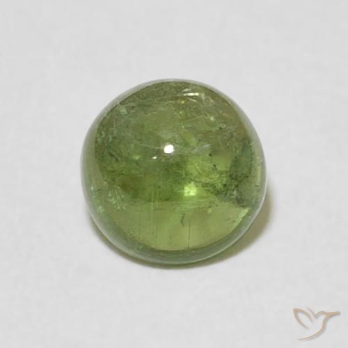 1.03ct Natürlicher Erde Grün Turmalin, Runden, Transparent