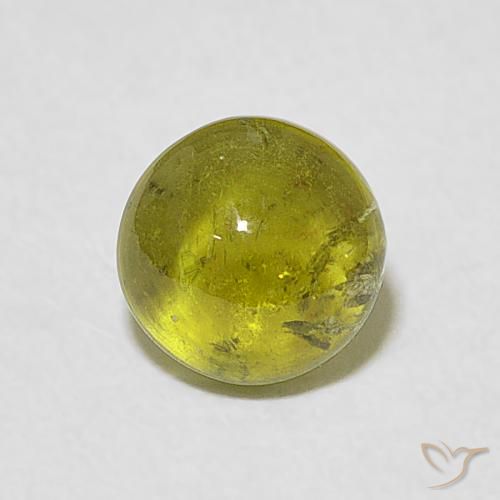1.00ct Natürlicher Warmes Grün Turmalin, Runden, Transparent