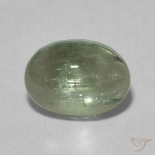 1.39ct Natürlicher Medium Light-Green Turmalin, Oval, Transparent