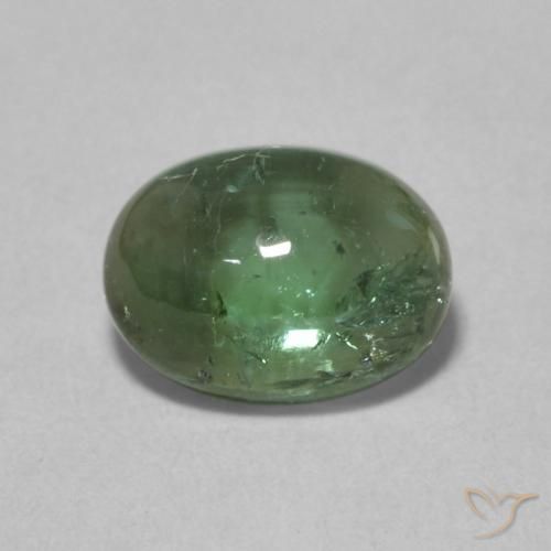1.49ct Natürlicher tiefgrün Turmalin, Oval, Transparent
