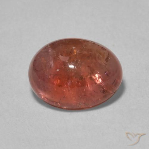 1.50ct Natürlicher rötlich-orange Turmalin, Oval, Transparent, Photo A