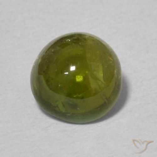 0.95ct Natürlicher Mittelgrün Turmalin, Runden, Transparent