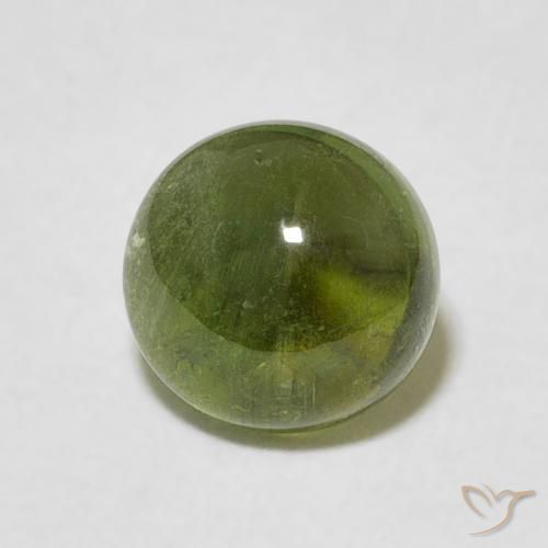 1.61ct Natürlicher Mittelgrün Turmalin, Runden, Transparent