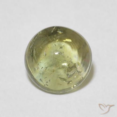 1.33ct Natürlicher gelblich-grün Turmalin, Runden, Transparent