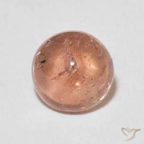 1.60ct Natürlicher Helles Orangerosa Turmalin, Runden, Transparent