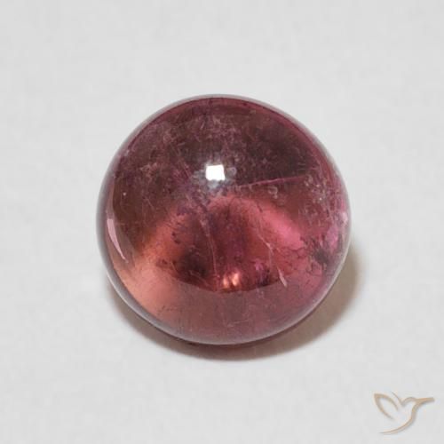 1.47ct Natürlicher Medium Dark-Red Turmalin, Runden, Transparent