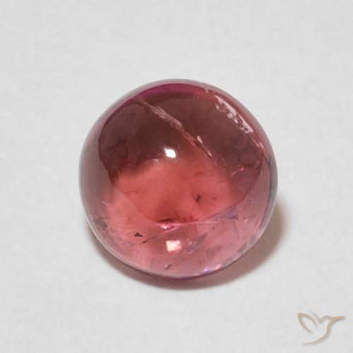 1.35ct Natürlicher Helles Scharlachrot Turmalin, Runden, Transparent