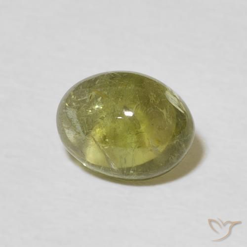 9,17 ctw natürlicher gelblich-grün Turmalin, Oval, Transparent