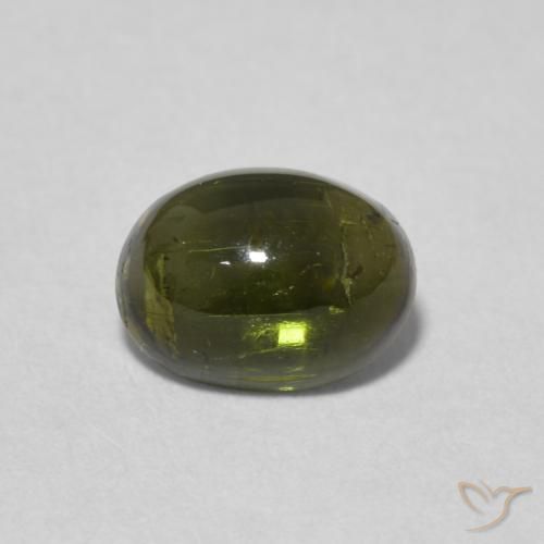 1.37ct Natürlicher dunkelgrün Turmalin, Oval, Transparent