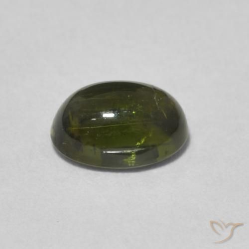 9,17 ctw natürlicher dunkelgrün Turmalin, Oval, Transparent
