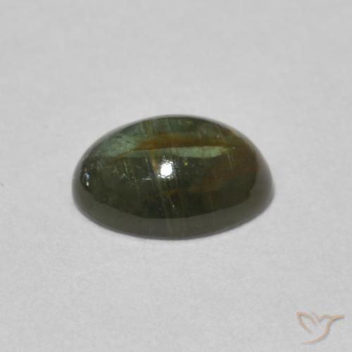 9,17 ctw natürlicher tiefgrün Turmalin, Oval, Transparent