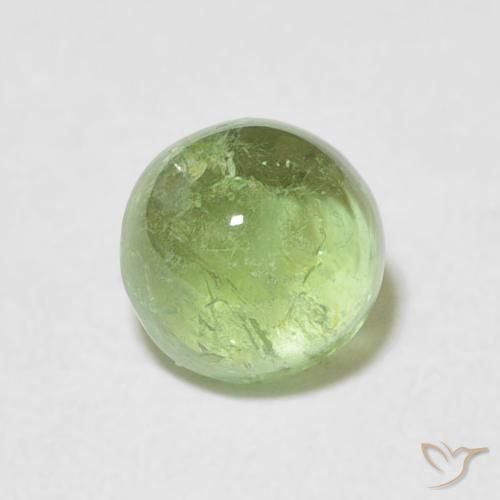 1.54ct Natürlicher gelblich-grün Turmalin, Runden, Transparent