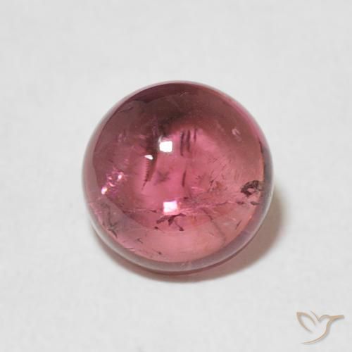 1.35ct Natürlicher Tiefes Magenta Turmalin, Runden, Transparent
