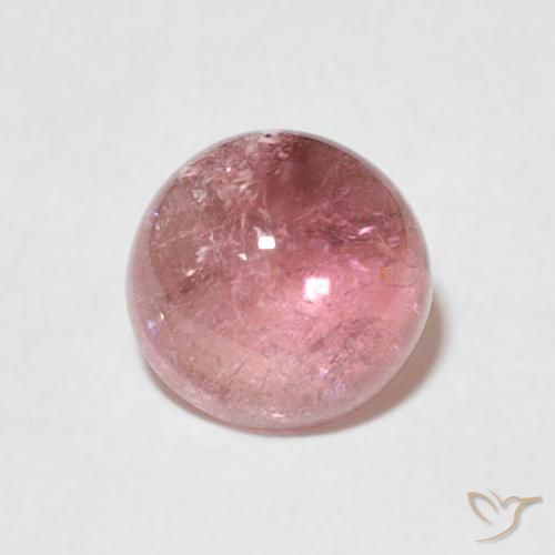 1.36ct Natürlicher Kaugummi Rosa Turmalin, Runden, Transparent
