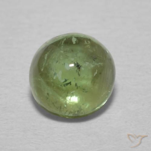 0.85ct Natürlicher Blasses Erdgrün Turmalin, Runden, Transparent