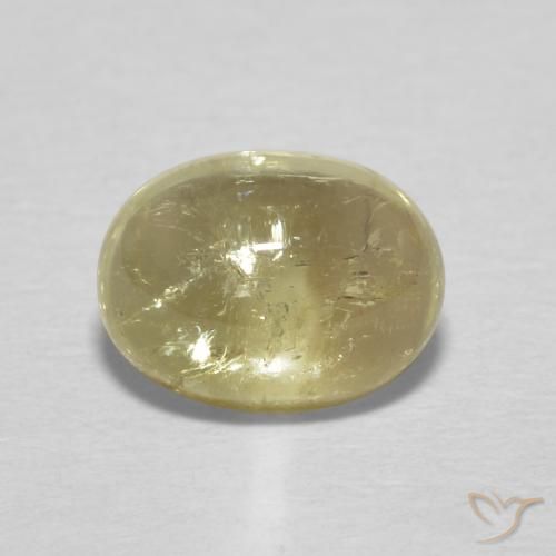 1.57ct Natürlicher Blasses Gelb Turmalin, Oval, Transparent