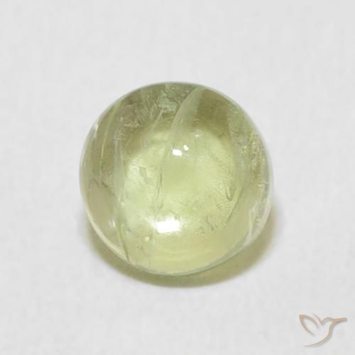 1.08ct Natürlicher Blasses Limettengrün Turmalin, Runden, Transparent